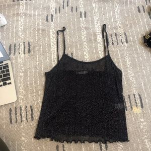 see through sparkle tank top